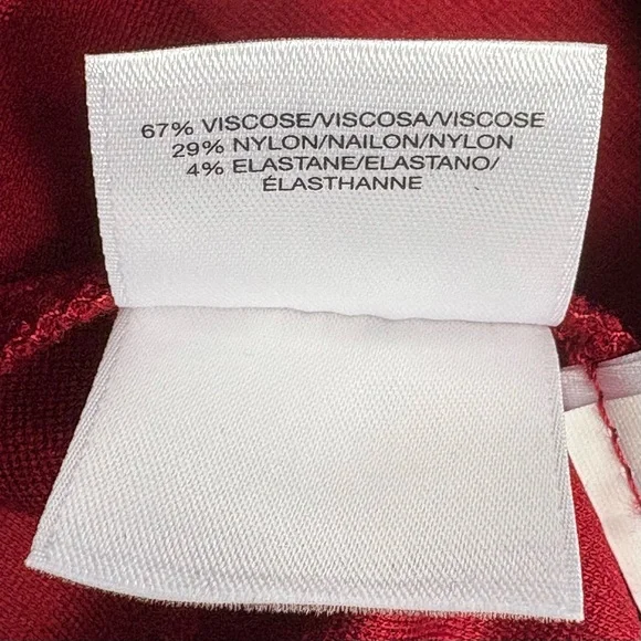 NWT Anne Klein Faux Wrap Midi Sheath Dress 12 Titan Red Stretch Knit *Read - Picture 8 of 11